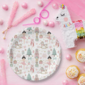 Assiettes En Carton Nutcracker rose Noël Ballet 1er anniversaire (Fête)