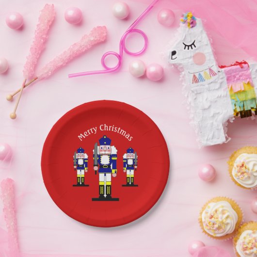 Assiettes En Carton Nutcracker Soldier Ballet Joyeux Noël (Fête)
