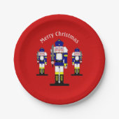 Assiettes En Carton Nutcracker Soldier Ballet Joyeux Noël (Devant)