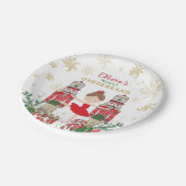 Assiettes En Carton Nutcracker Winter Onederland 1st Birthday Red (Angle)