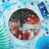 Assiettes En Carton Nutcrackers avec arrière - plan de vacances (Fête)