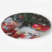 Assiettes En Carton Nutcrackers avec arrière - plan de vacances (Angle)