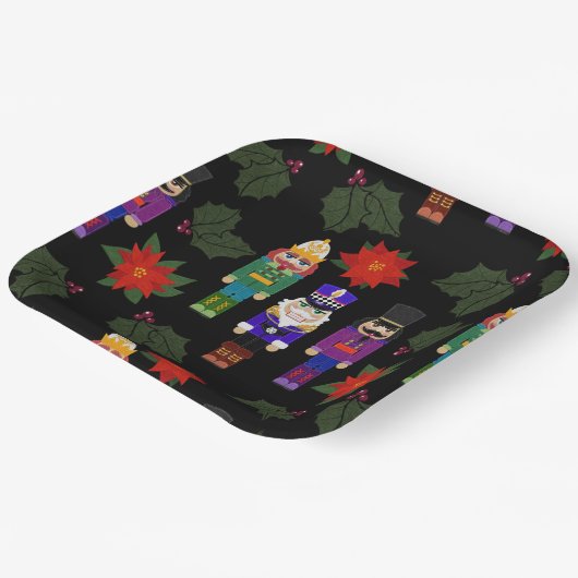 Assiettes En Carton Nutcrackers Soldiers Faux Felt Style Whimsical (Angulaire)