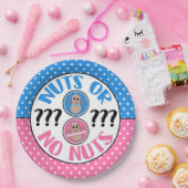 Assiettes En Carton Nuts ou No Nuts thème genre révéler plaques de fêt (Fête)