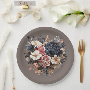 Assiettes En Carton Nutshell Brown Marine Rose White Douche