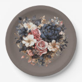 Assiettes En Carton Nutshell Brown Marine Rose White Douche (Devant)