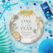 Assiettes En Carton Nyala Safari Animaux Une année sauvage Premier ann (Fête)