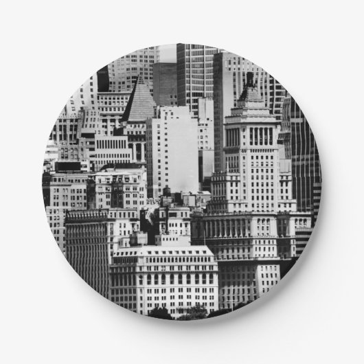 Assiettes En Carton NYC Skyline IX (Devant)
