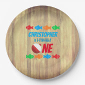 Assiettes En Carton O-Fish-Ally Une pêche 1er anniversaire (Devant)