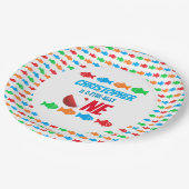 Assiettes En Carton O-Fish-Ally Une pêche 1er anniversaire (Angle)