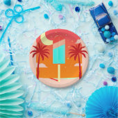 Assiettes En Carton Oasis de glace de palme d'été étoile (Fête)