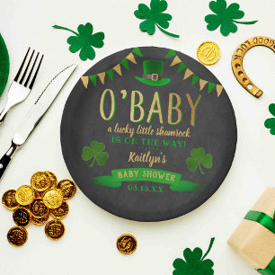 Assiettes En Carton O'Baby St. Patrick's Day Baby shower