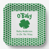 Assiettes En Carton O'Baby St Patrick's Day Plaques de papier Baby sho (Recto)