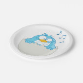 Assiettes En Carton Observation d'oiseaux bleus (Angle)