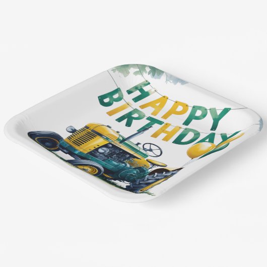 Assiettes En Carton Obtenir dans le tracteur d'engrenage 3e anniversai (Angulaire)