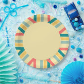 Assiettes En Carton Obtenons la plage multicolore (Fête)