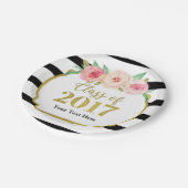 Assiettes En Carton Obtention du diplôme florale 2017 d'or d'aquarelle (Angle)