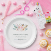 Assiettes En Carton Obtention du diplôme rustique de Boho | (Fête)