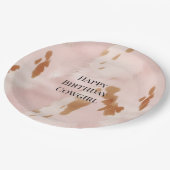Assiettes En Carton Occidentale Crème rose pâle Faux Cowhide Anniversa (Angle)