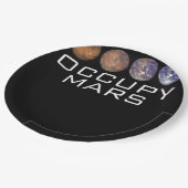Assiettes En Carton Occupy Mars Coloniser Graphisme Planète spatiale s (Angle)