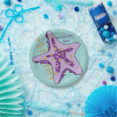 Assiettes En Carton Ocean Aqua Parties scintillant Plates de papier de (Fête)