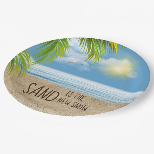 Assiettes En Carton Ocean Beach Avec Plaque En Papier Seagull (Angle)