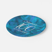 Assiettes En Carton Ocean Blue 100 et merveilleuse fête d'anniversaire (Angle)
