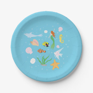 Assiettes En Carton Ocean Life