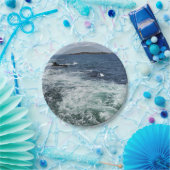 Assiettes En Carton Océan mer vagues plage eau bleu (Fête)