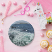 Assiettes En Carton Océan mer vagues plage eau bleu (Fête)