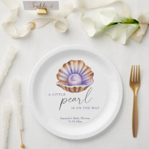 Assiettes En Carton Océan Petite Perle Sous La Mer Baby Shower