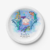 Assiettes En Carton Ocean Sea Animals Baby Birthday Party (Devant)