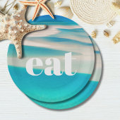 Assiettes En Carton Ocean Wave Eat Beach Party Decor