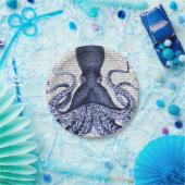Assiettes En Carton Octopus bleu (Fête)