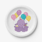 Assiettes En Carton Octopus d'anniversaire (Devant)