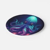 Assiettes En Carton Octopus Mythique Nautique Sous Les Créatures Mer (Angle)