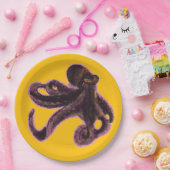 Assiettes En Carton Octopus on balloon (Fête)