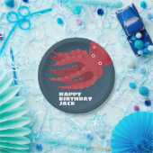 Assiettes En Carton Octopus Sous-Mer Thème Anniversaire (Fête)