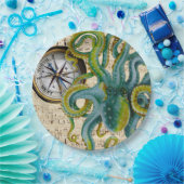 Assiettes En Carton Octopus Tentacles Compass Music (Fête)