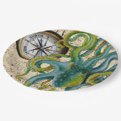 Assiettes En Carton Octopus Tentacles Compass Music (Angle)