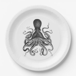 Assiettes En Carton Octopus vintage