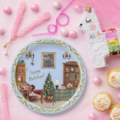 Assiettes En Carton Ode to the Nutcracker Ballet Blue (Fête)