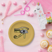 Assiettes En Carton Oeil d'or de Horus (Fête)