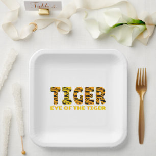 Assiettes En Carton Oeil du tigre