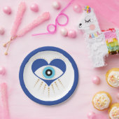 Assiettes En Carton Oeil mal grec du coeur (Fête)