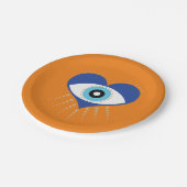 Assiettes En Carton Oeil mal grec du coeur (Angle)