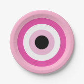 Assiettes En Carton Oeil mal rose (Devant)