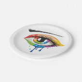 Assiettes En Carton Oeil peint (Angle)