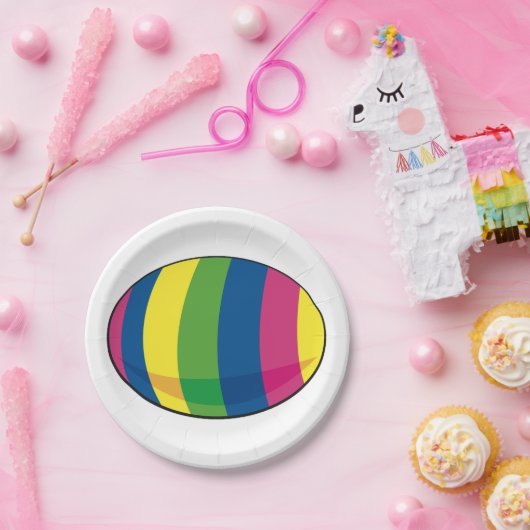Assiettes En Carton Oeuf coloré (Fête)