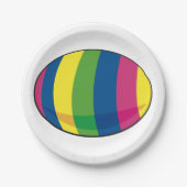Assiettes En Carton Oeuf coloré (Devant)